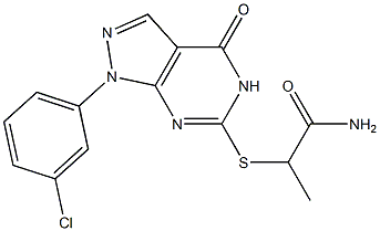 2-[[1-(3-Chlorophenyl)-4-oxo-5H-pyrazolo[5,4-d]pyrimidin-6-yl]sulfanyl]propanamide