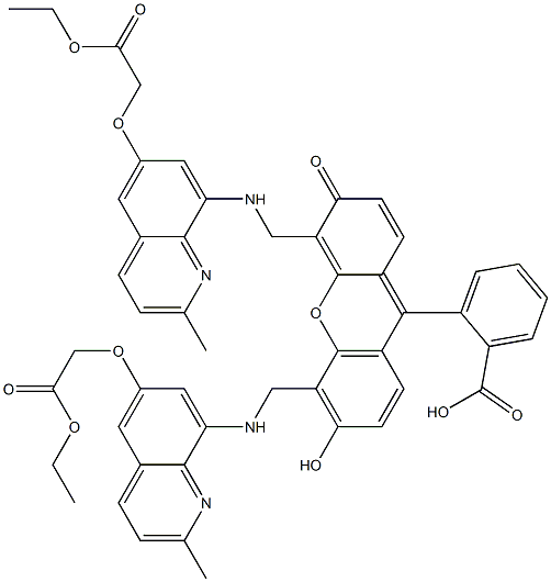 2 - {4,5 - 双[(6 - (2 - 乙氧基-2 - 氧代乙氧基)-2 - 甲基喹啉-8 - 基氨基)甲基] -6 - 羟基-3 - 氧代-3H-呫吨-9 - 基}苯甲酸