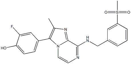2-fluoro-4-(2-methyl-8-((3-(methylsulfonyl)benzyl)amino)imidazo[1,2-a]pyrazin-3-yl)phenol