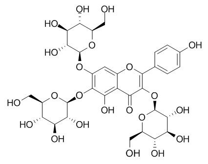 6-羥基山奈酚 3,6,7-三葡萄糖苷