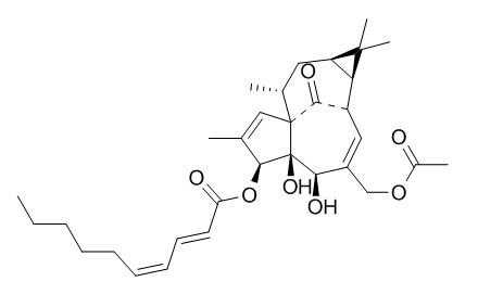 3-O-(2'E,4'Z-癸二烯酰基)-20-O-乙酰巨大戟二萜醇