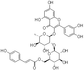 3-O-{2-O-[6-O-(p羟基-反-香豆酰)-葡萄糖基]-鼠李糖基}槲皮素