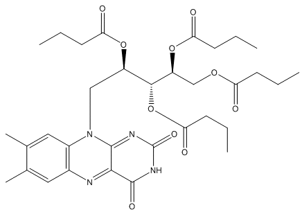 vitamin b2 tetrabutyrate别名:四丁酸核黄素酯cas号:752-56-7分子式