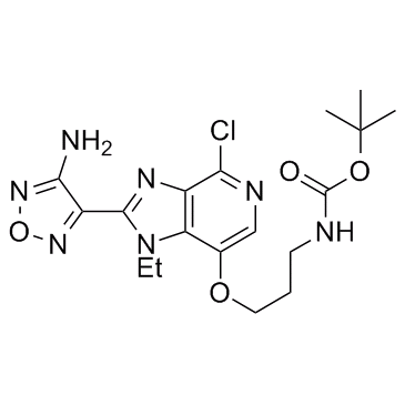 tert-butyl 3-(2-(4-amino-1,2,5-oxadiazol-3-yl)-4-chloro-1-ethyl-1H-imidazo[4,5-c]pyridin-7-yloxy)propylcarbamate